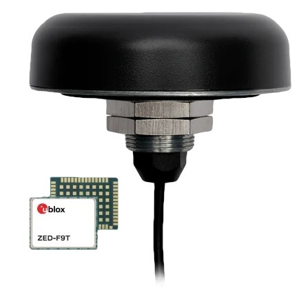Zintegrowany odbiornik/antena GNSS obsługujący wiele systemów GNSS (GPS, Galileo, GLONASS, BeiDou)