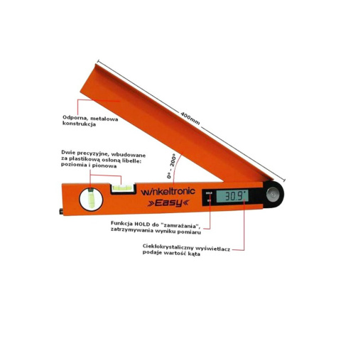 Kątomierz elektroniczny Nedo Winkeltronic Easy 400mm Kątomierz elektroniczny Nedo Winkeltronic Easy 400mm
