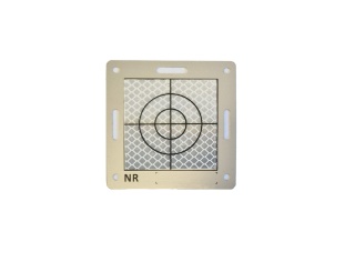Tarczka pomiarowa, dalmiercza aluminiowa 84x84 mm do folii dalmierczej 60x60 mm
