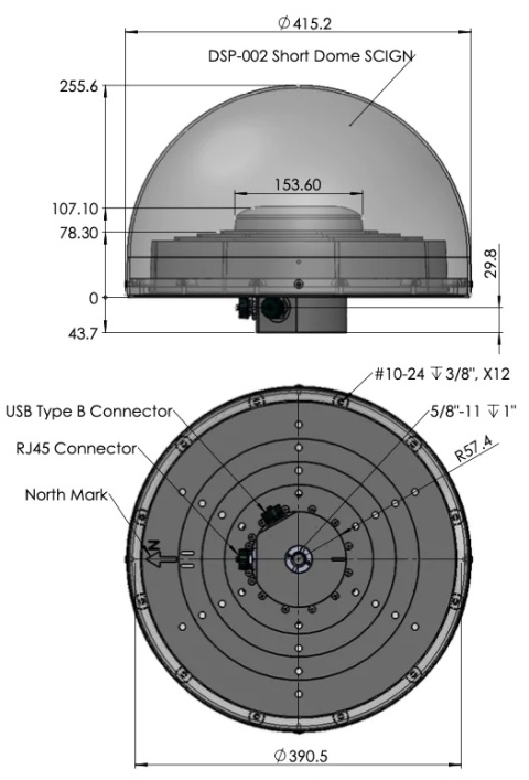 VCS6000XF - Inteligentna antena Calian wielo konstelacyjna GNSS VeraChoke o wysokiej precyzji z wbudowanym odbiornikiem