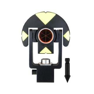 Mini pryzmat z libellą, tarczą celowniczą w pokrowcu