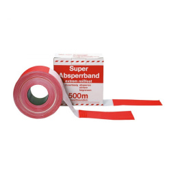 Red and white tape marking